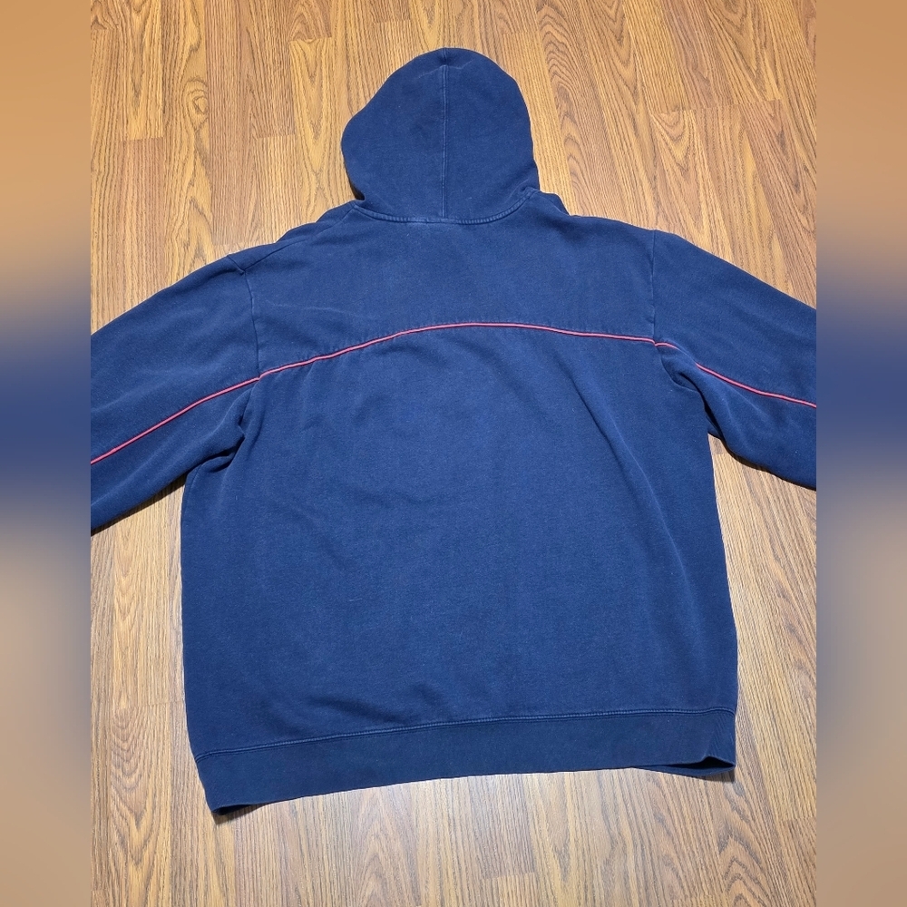 Vintage Reebok Montreal Canadiens NHL Hoodie Mens 2XL Navy Red Stripe Hockey E1 - Picture 7 of 7